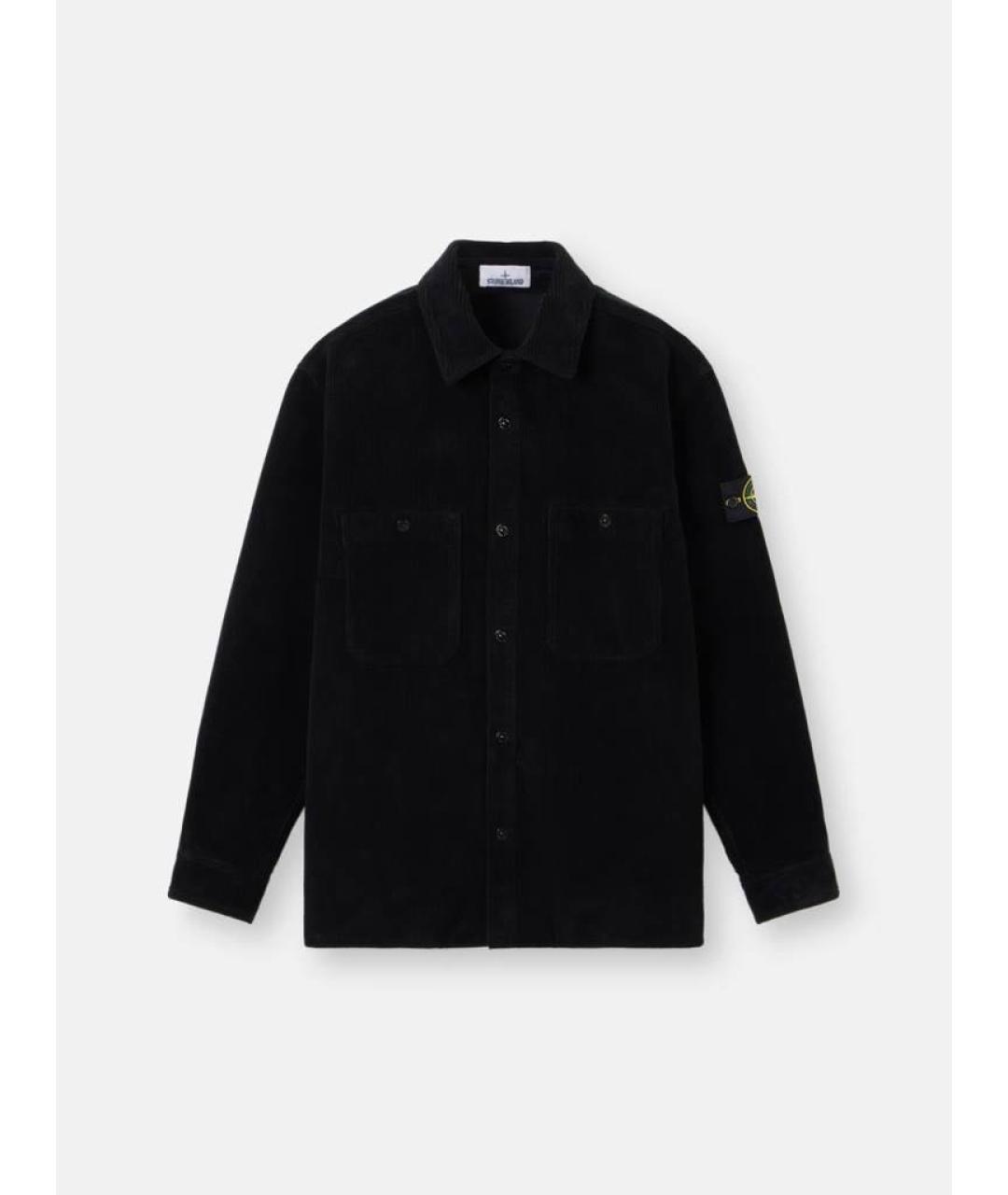 STONE ISLAND Черная хлопковая кэжуал рубашка, фото 7