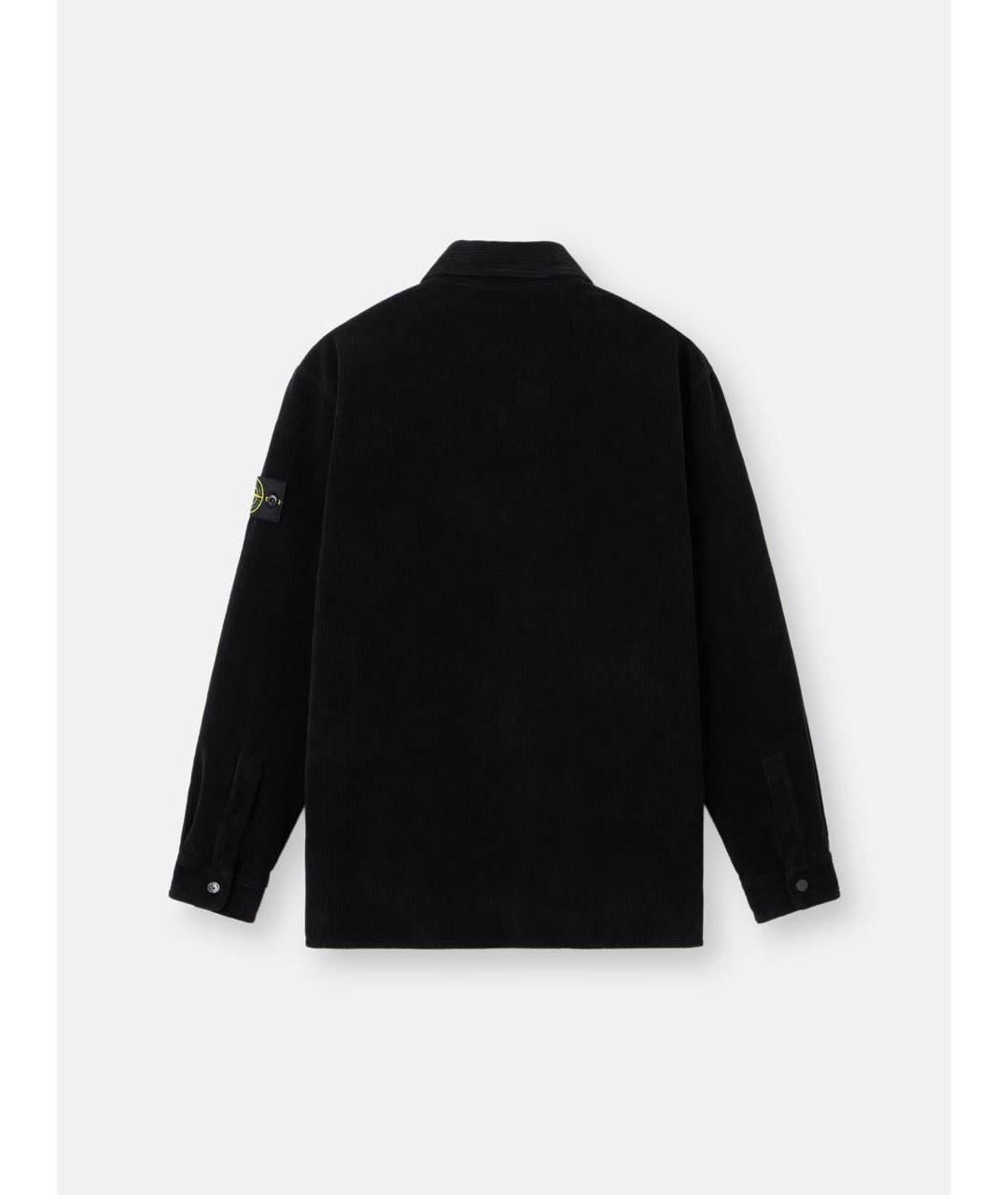 STONE ISLAND Черная хлопковая кэжуал рубашка, фото 2