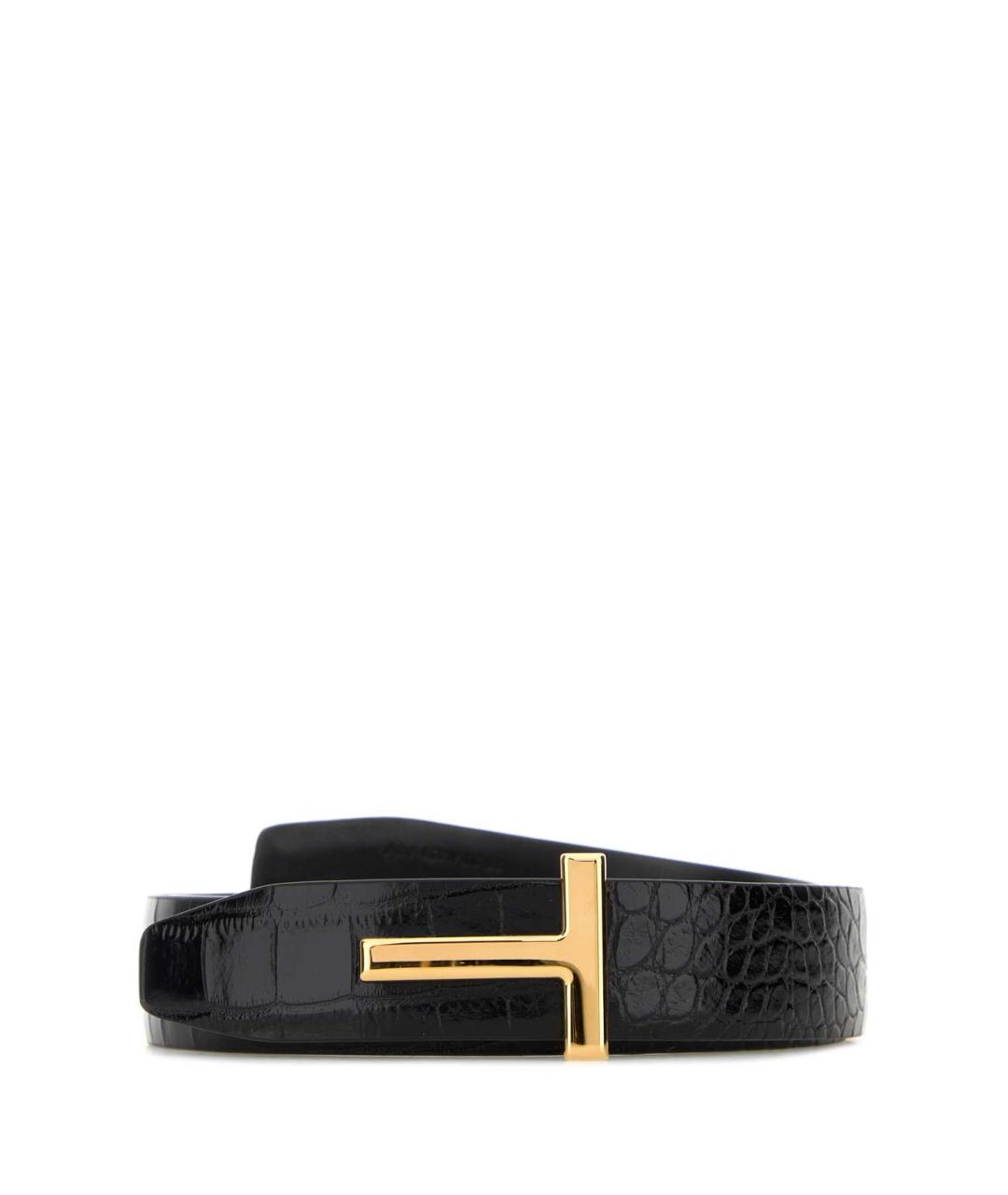 TOM FORD Черный кожаный ремень, фото 1