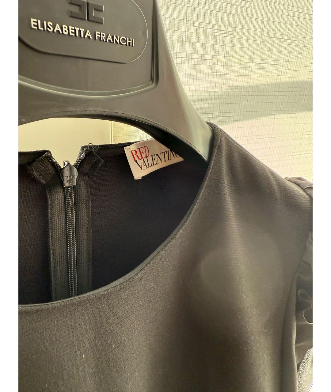 RED VALENTINO Черное полиэстеровое вечернее платье, фото 5
