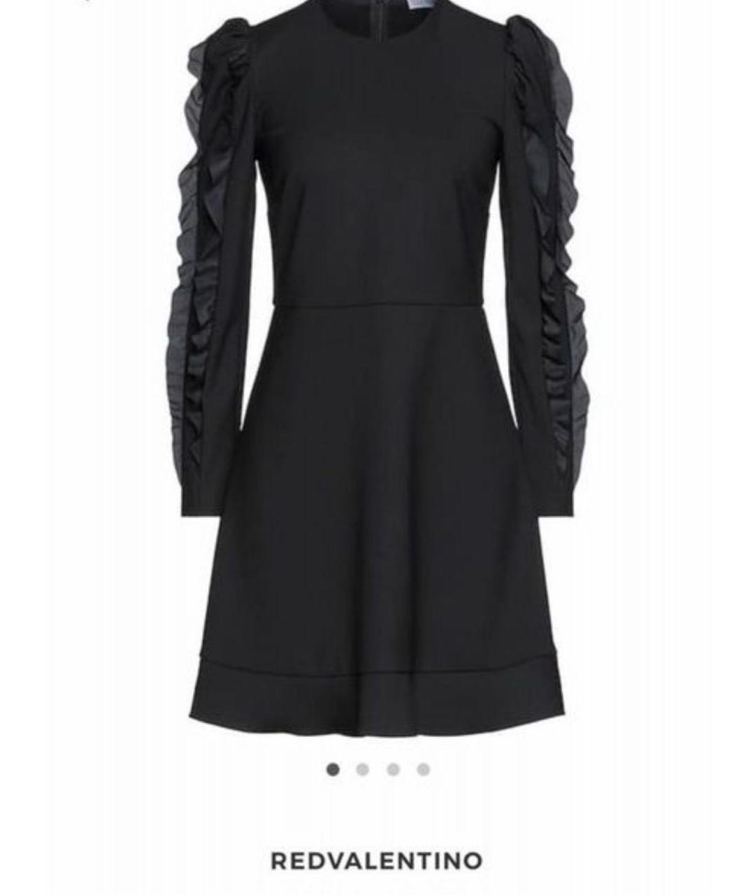 RED VALENTINO Черное полиэстеровое вечернее платье, фото 7