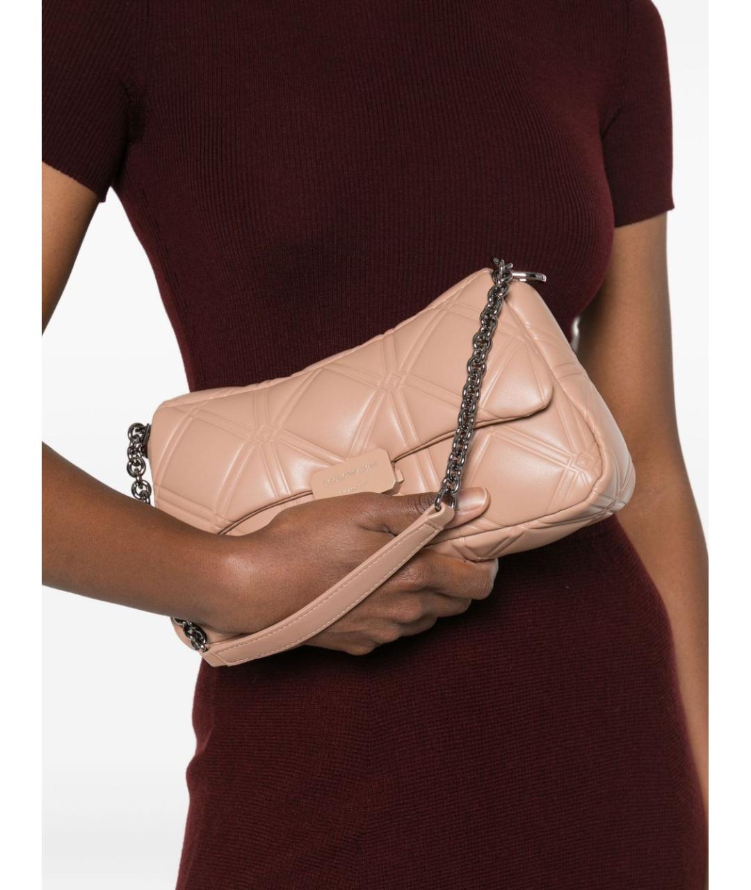 EMPORIO ARMANI Бежевая синтетическая сумка через плечо, фото 5