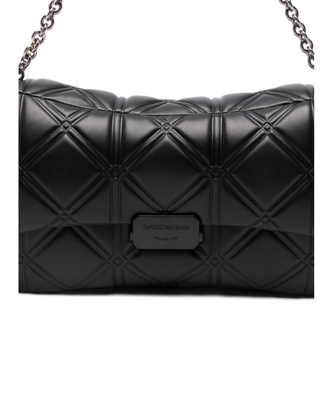 EMPORIO ARMANI Черная синтетическая сумка через плечо, фото 3