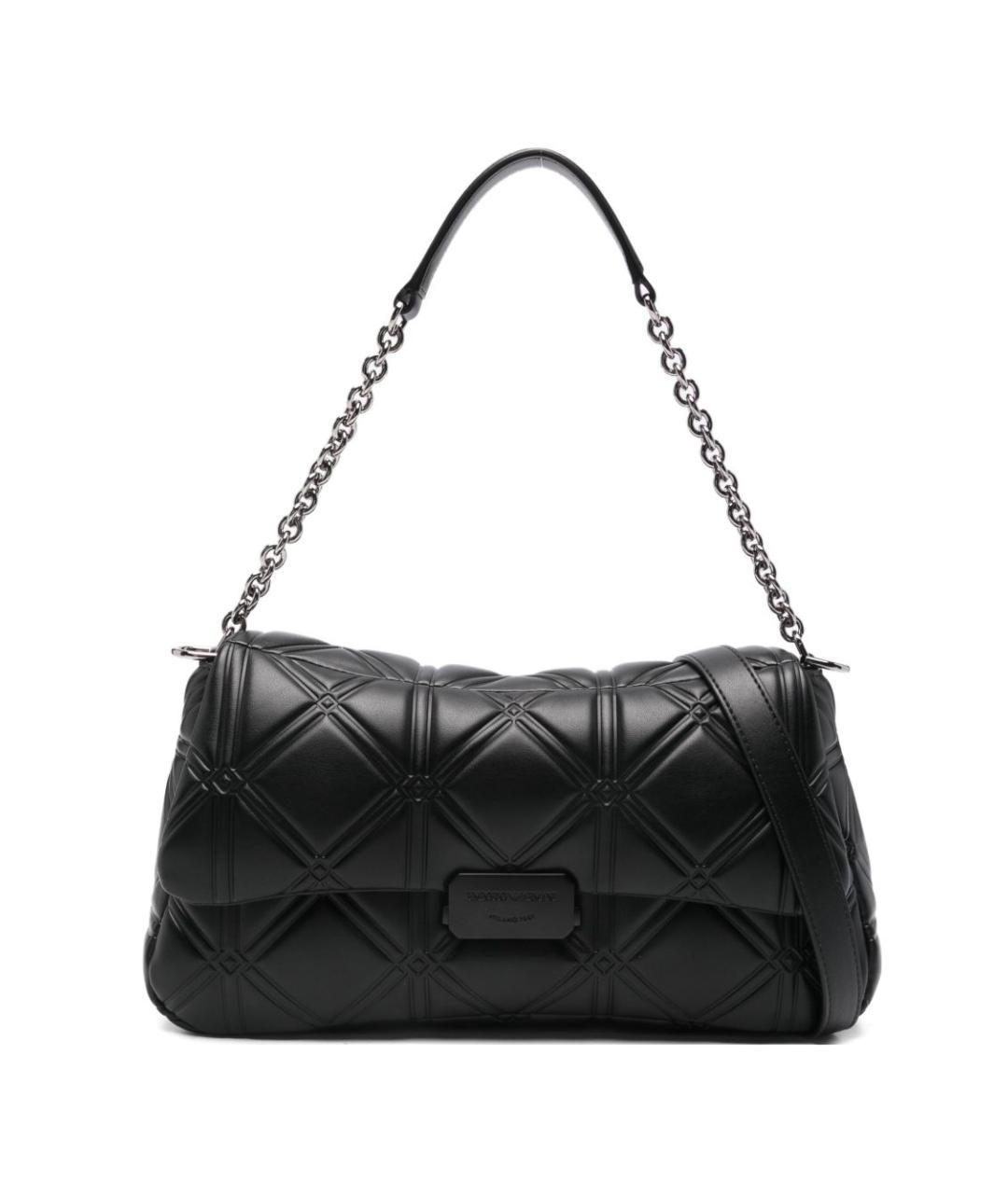 EMPORIO ARMANI Черная синтетическая сумка через плечо, фото 1