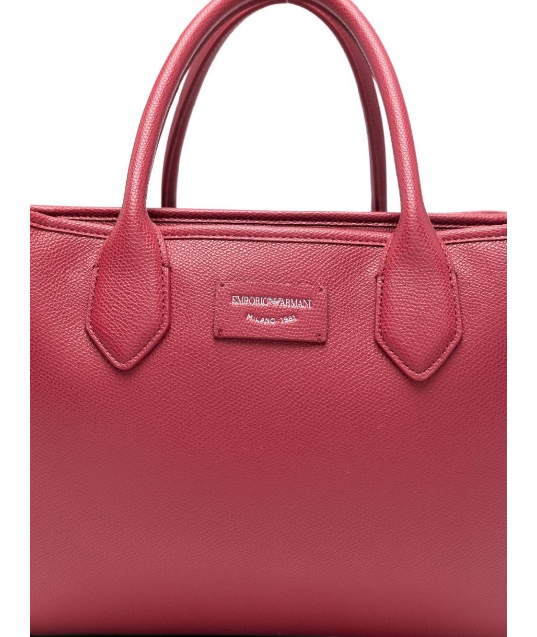 EMPORIO ARMANI Розовая сумка тоут из искусственной кожи, фото 3