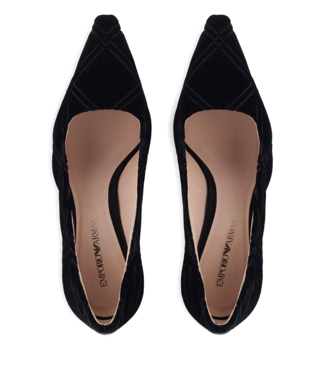 EMPORIO ARMANI Черные кожаные туфли, фото 2
