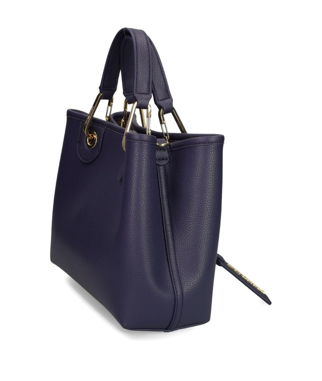 EMPORIO ARMANI Синяя сумка тоут из искусственной кожи, фото 2