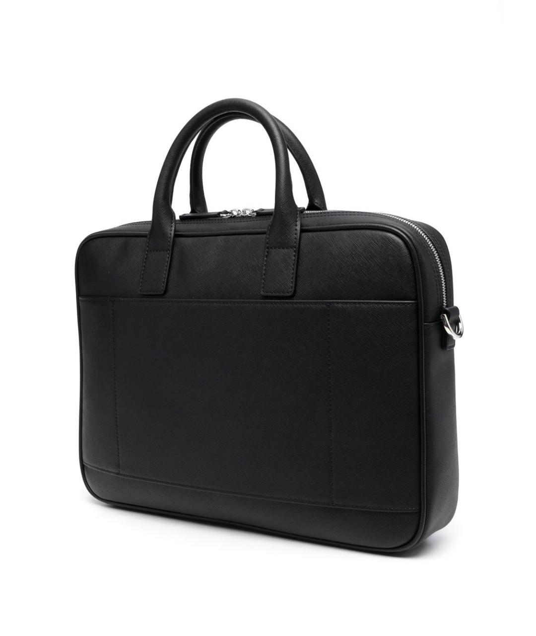 EMPORIO ARMANI Черная синтетическая сумка тоут, фото 4