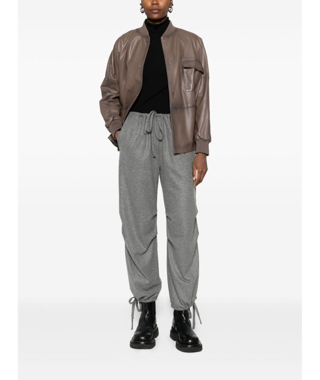 EMPORIO ARMANI Коричневая кожаная куртка, фото 2