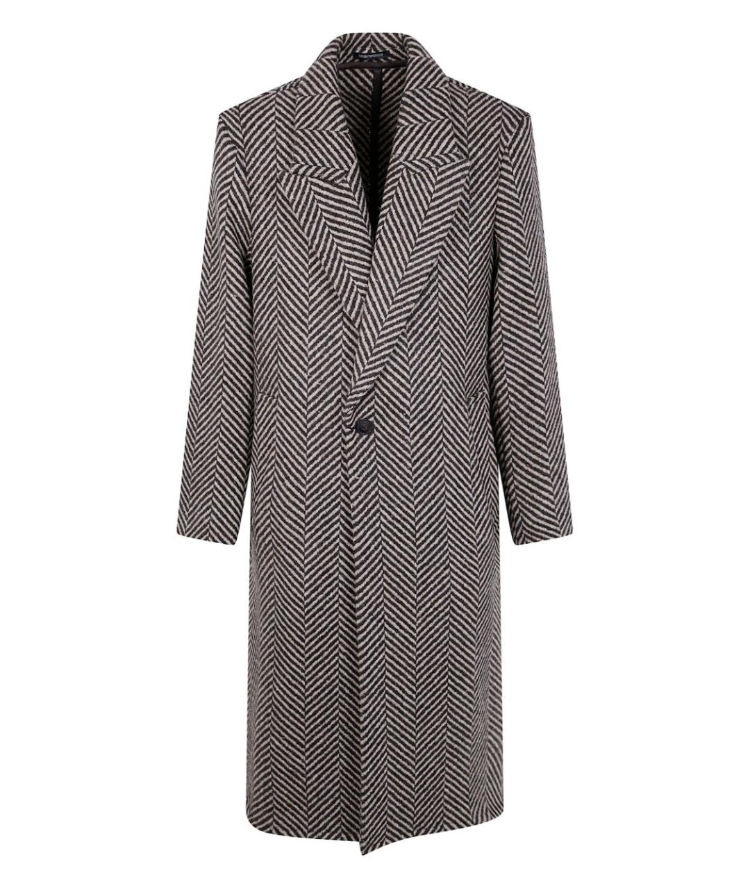 EMPORIO ARMANI Мульти шерстяное пальто, фото 1