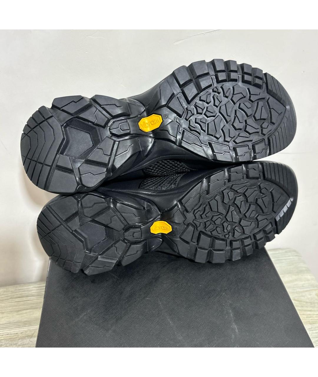 PREMIATA Черные кожаные низкие кроссовки / кеды, фото 4