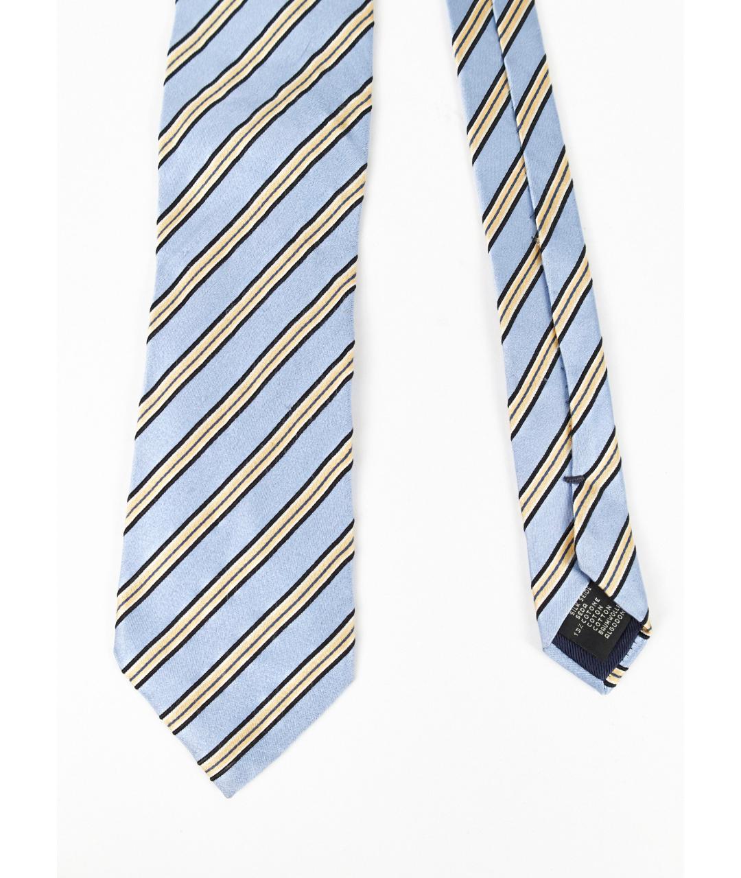 ERMENEGILDO ZEGNA XXX Голубой шелковый галстук, фото 2
