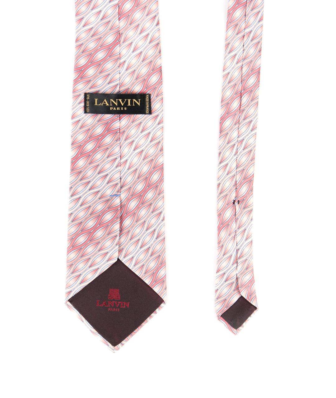 LANVIN Розовый шелковый галстук, фото 6