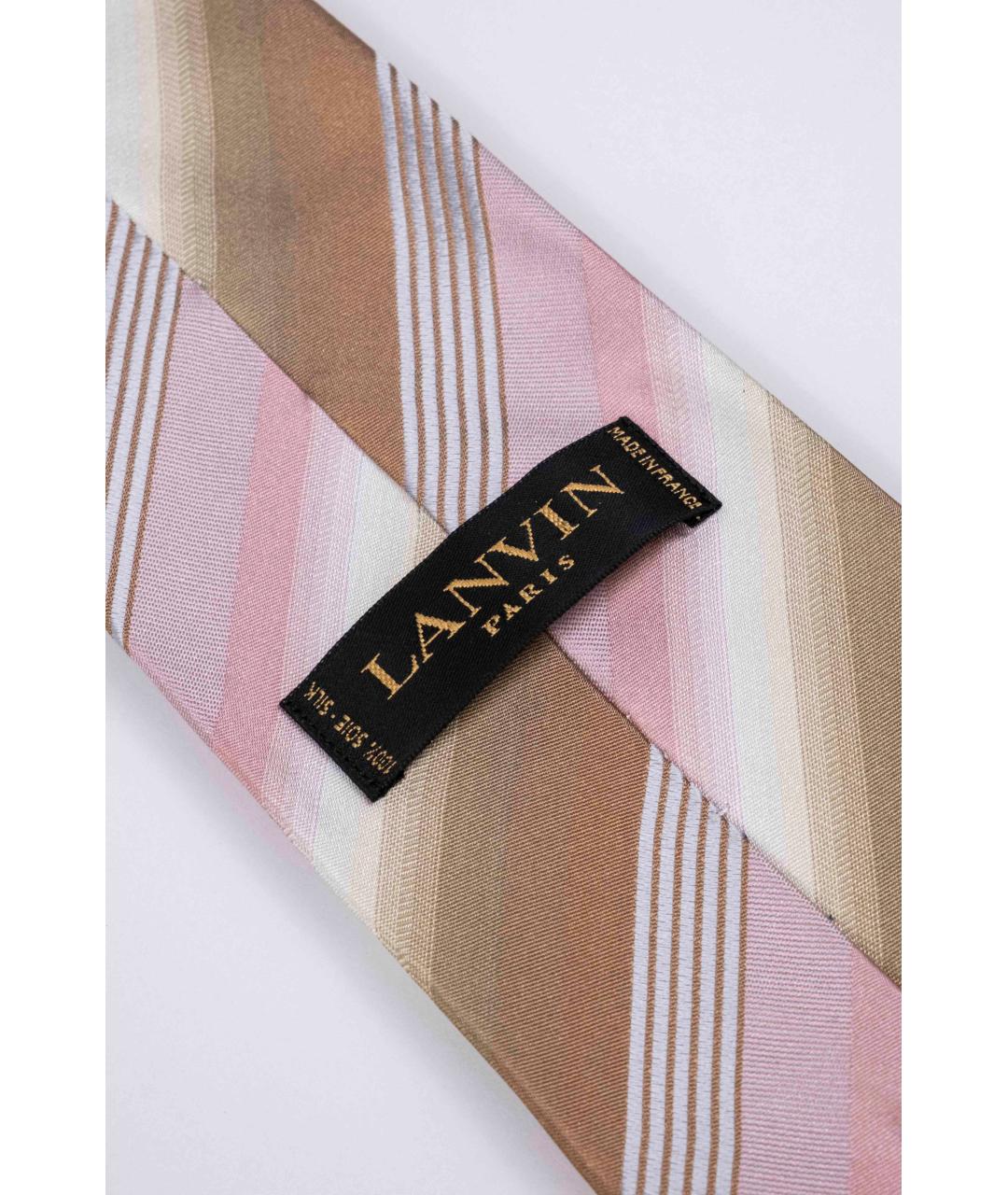 LANVIN Розовый шелковый галстук, фото 4