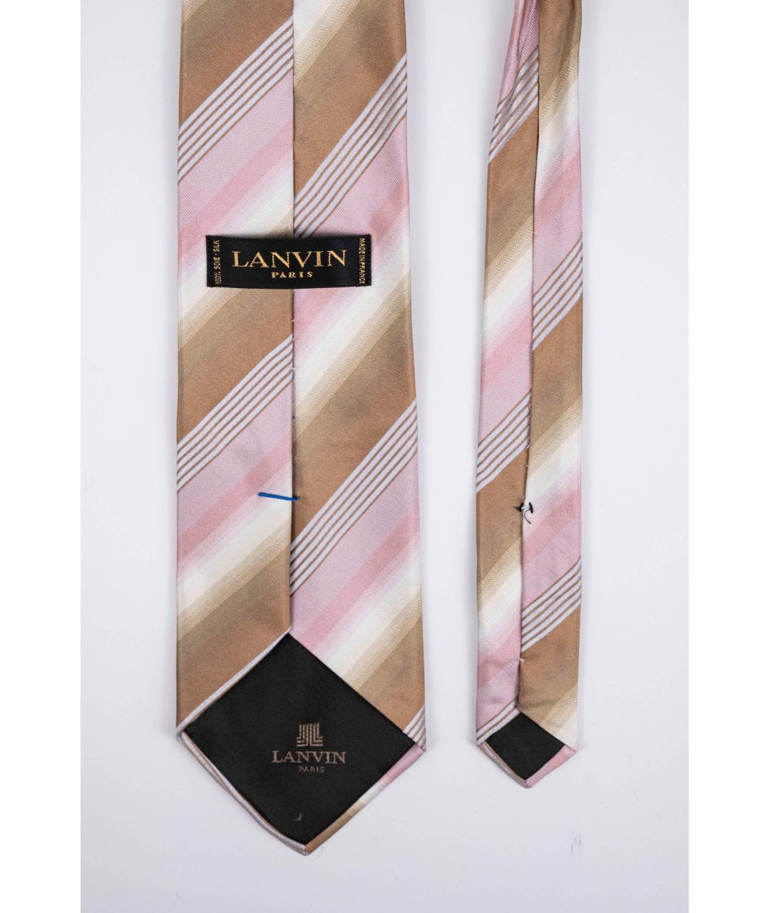 LANVIN Розовый шелковый галстук, фото 3