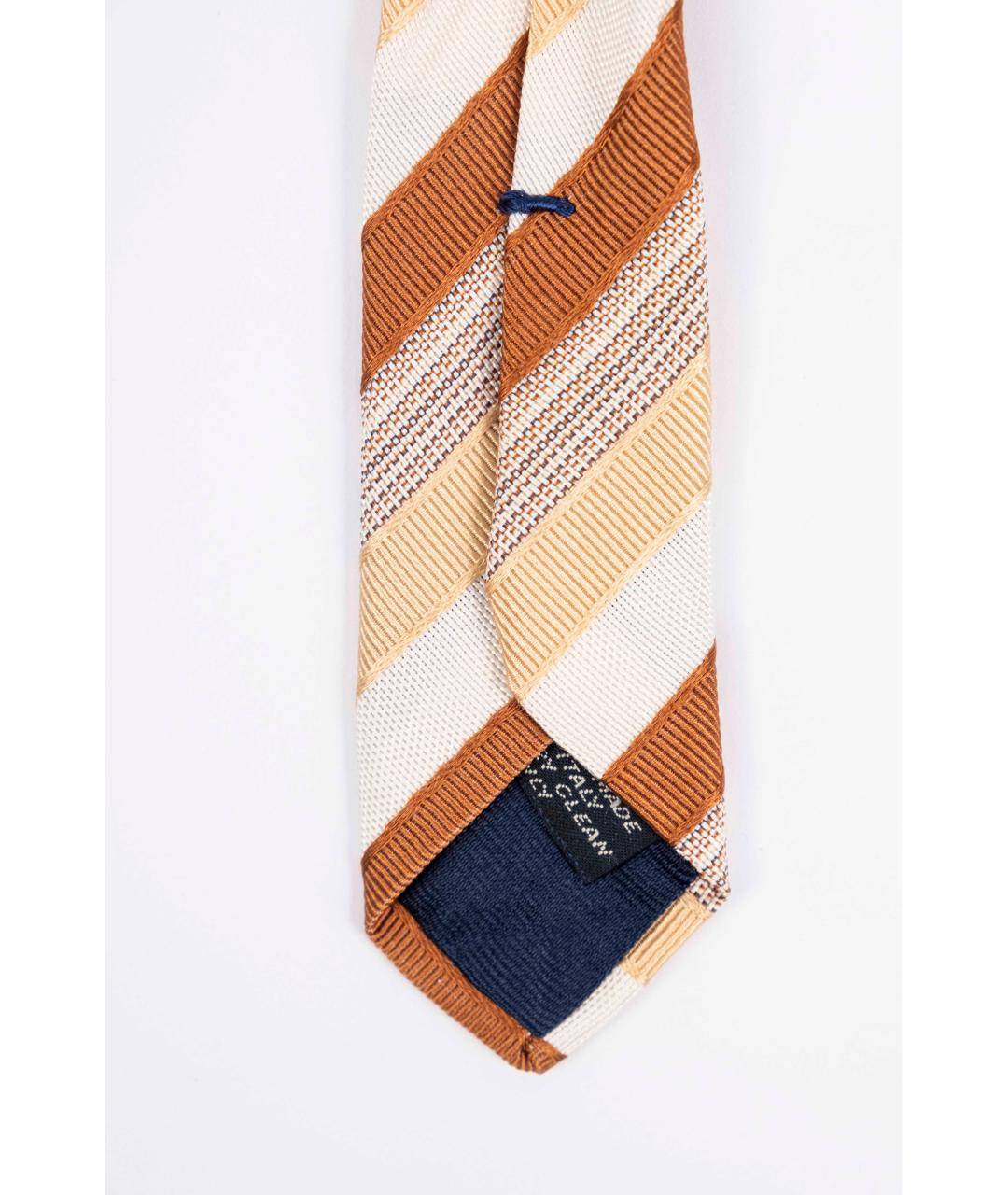 CORNELIANI Коричневый шелковый галстук, фото 5