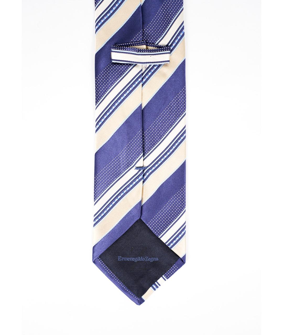 ERMENEGILDO ZEGNA XXX Синий шелковый галстук, фото 3