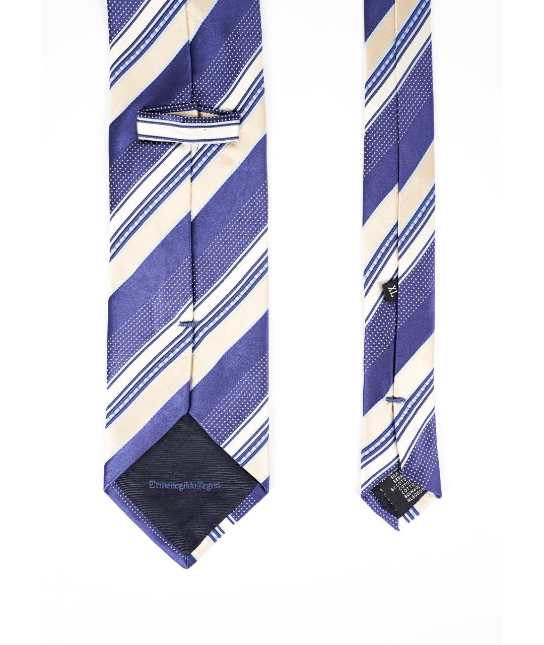 ERMENEGILDO ZEGNA XXX Синий шелковый галстук, фото 4