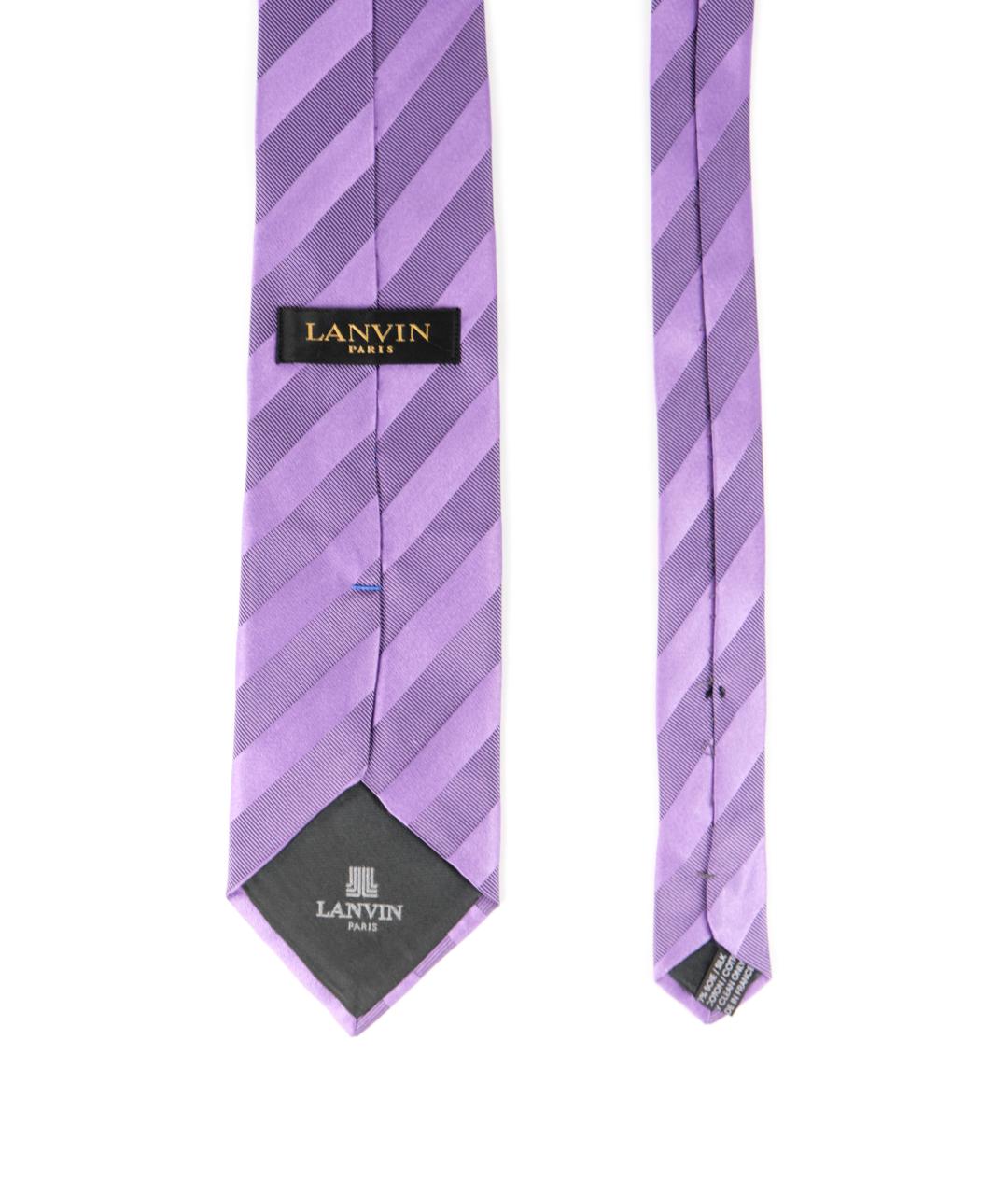 LANVIN Фиолетовый шелковый галстук, фото 4