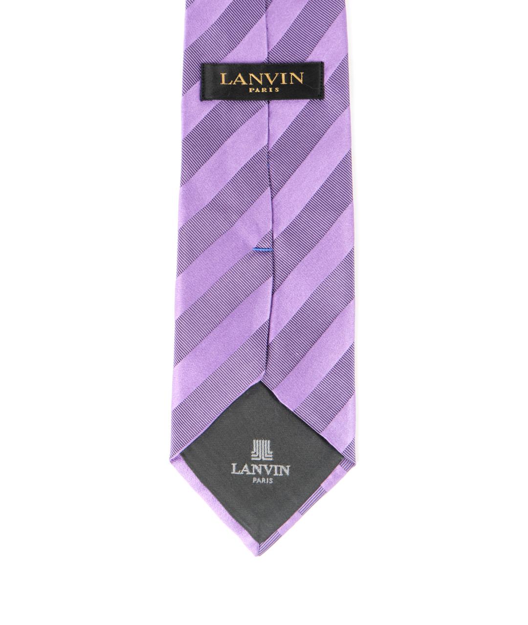 LANVIN Фиолетовый шелковый галстук, фото 5