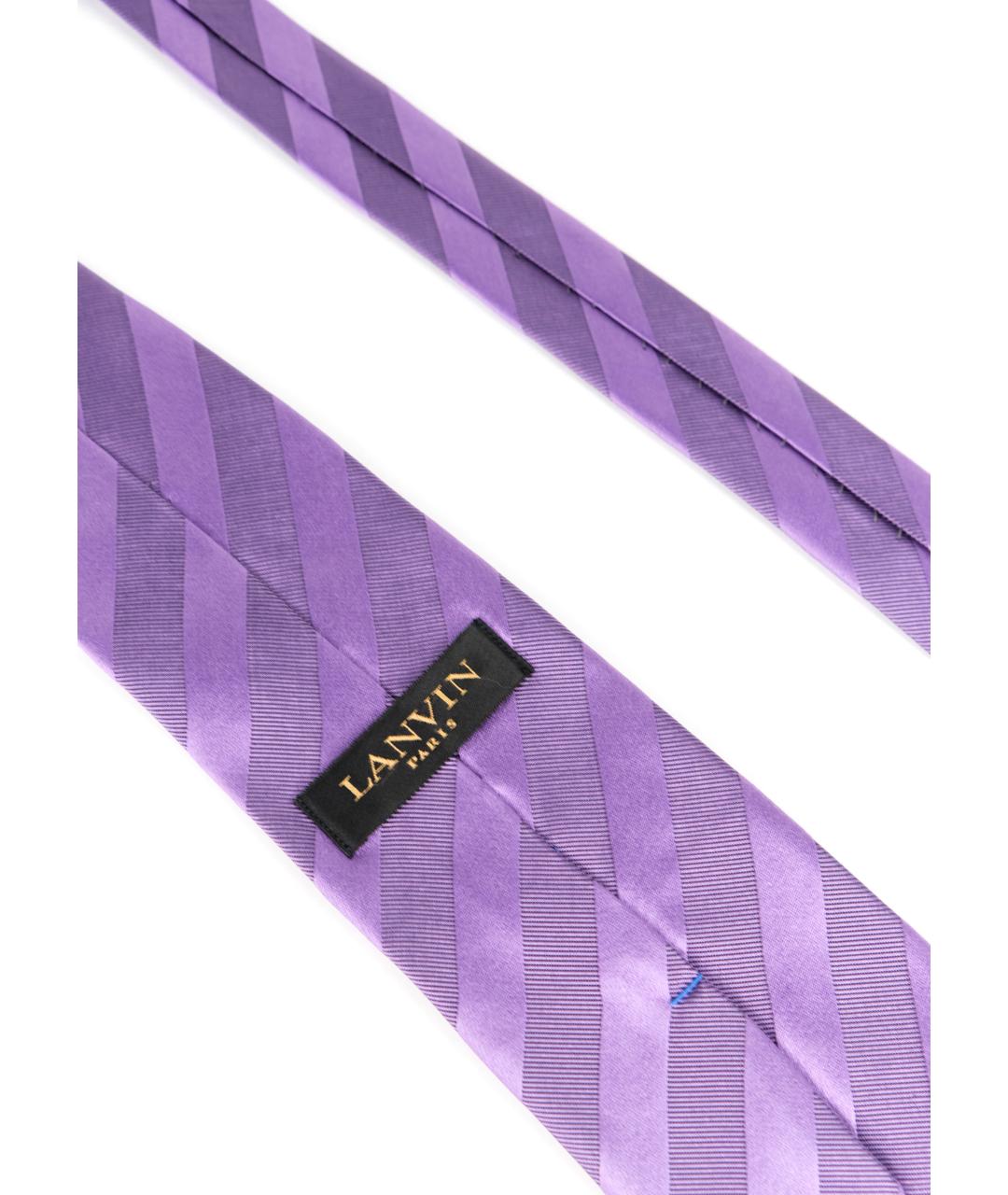 LANVIN Фиолетовый шелковый галстук, фото 3