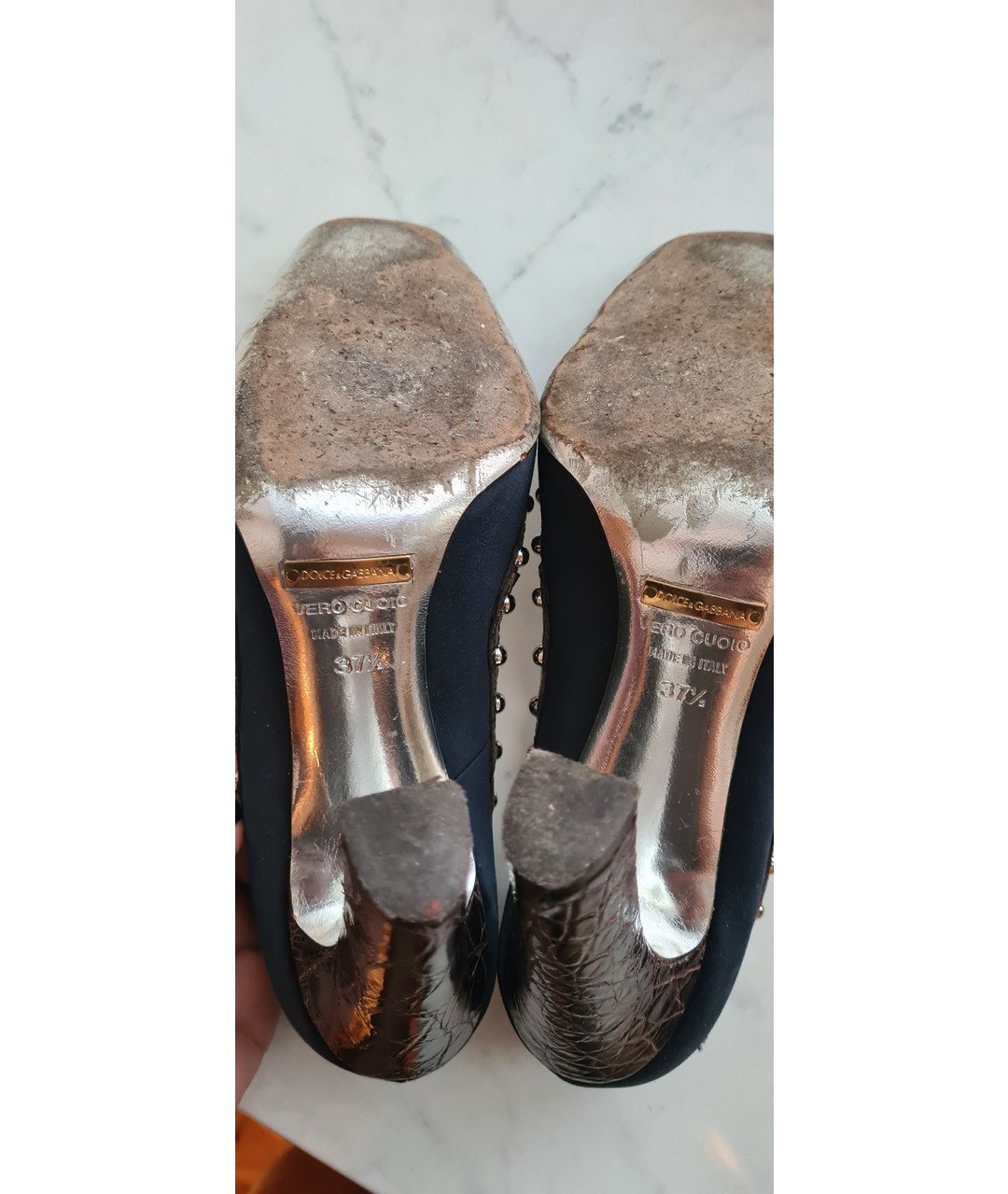 DOLCE & GABBANA VINTAGE Мульти туфли из экзотической кожи, фото 7