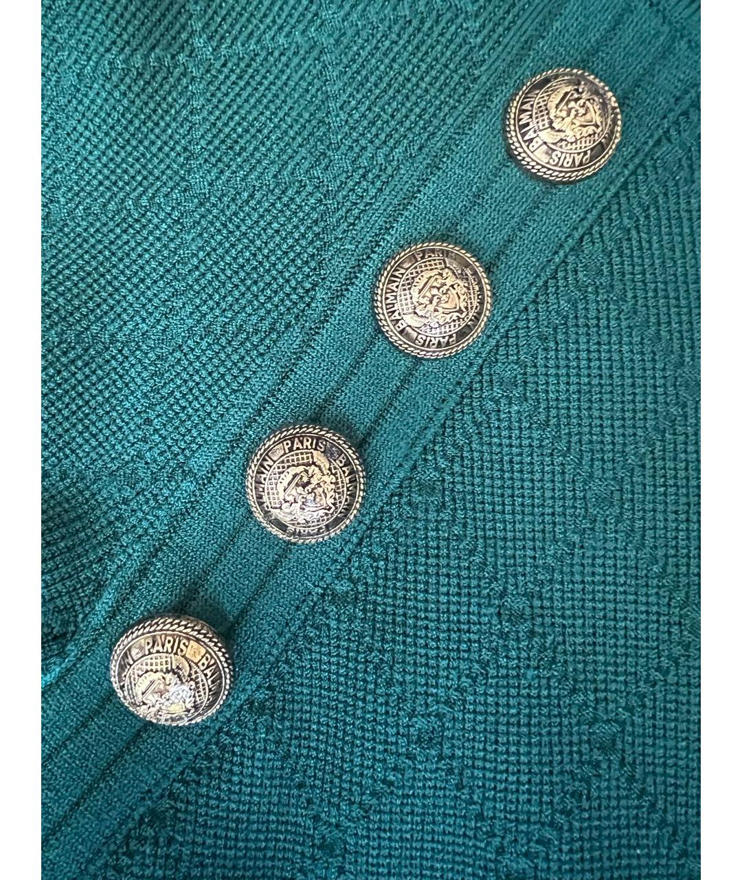 BALMAIN Зеленые вискозное повседневное платье, фото 4