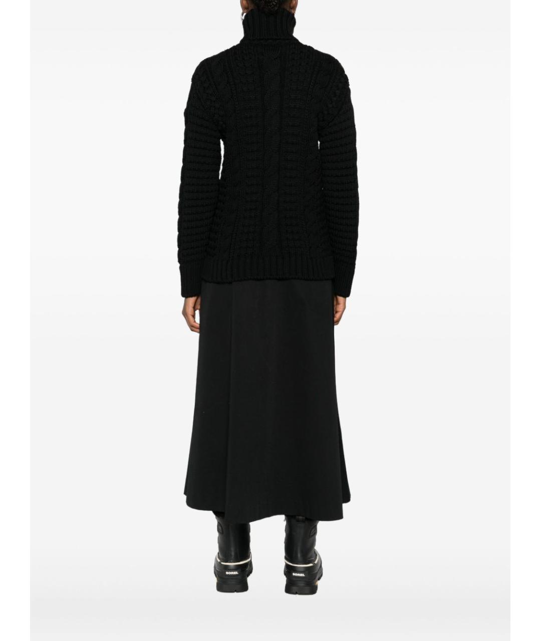 MONCLER Черный шерстяной джемпер / свитер, фото 2