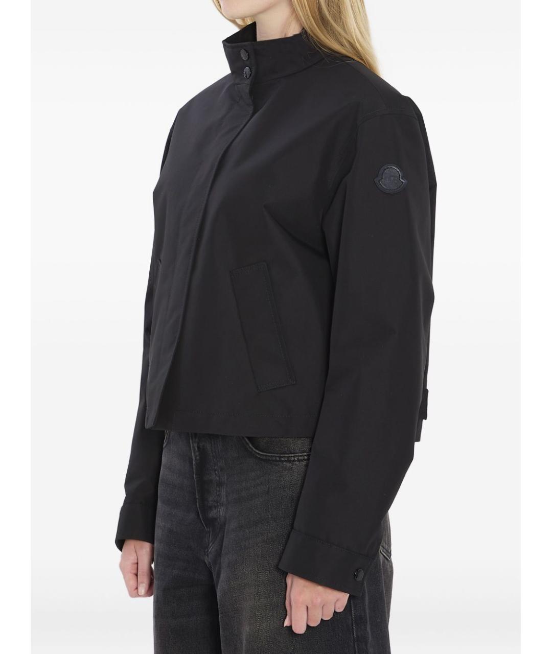 MONCLER Черная полиэстеровая куртка, фото 4