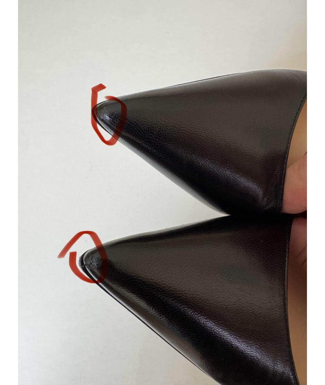 CHRISTIAN LOUBOUTIN Черные кожаные туфли, фото 3