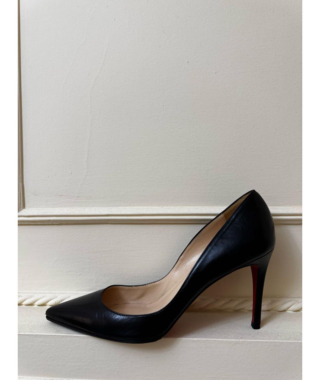 CHRISTIAN LOUBOUTIN Черные кожаные туфли, фото 5