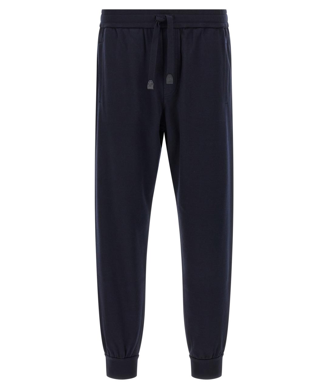 BRIONI Синие хлопковые повседневные брюки, фото 1