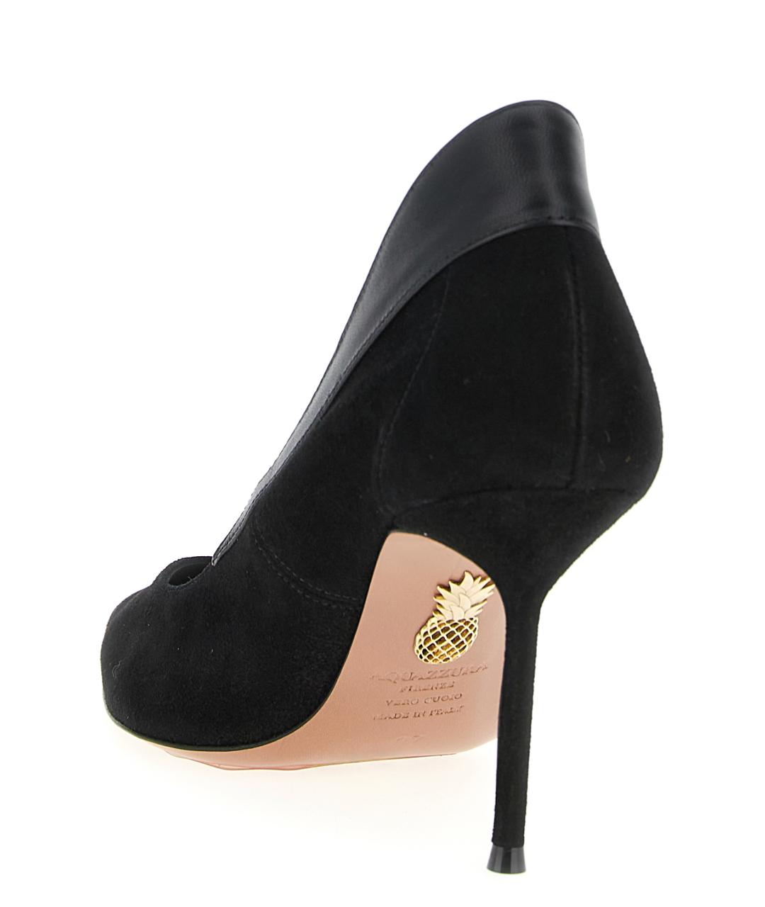 AQUAZZURA Черные кожаные туфли, фото 3