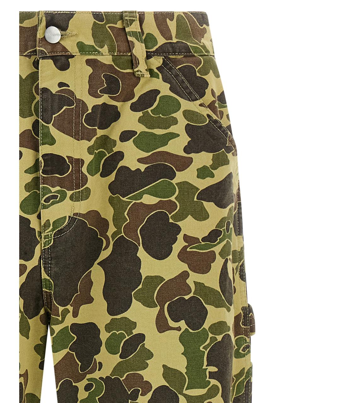 CARHARTT WIP Хаки хлопковые повседневные брюки, фото 3