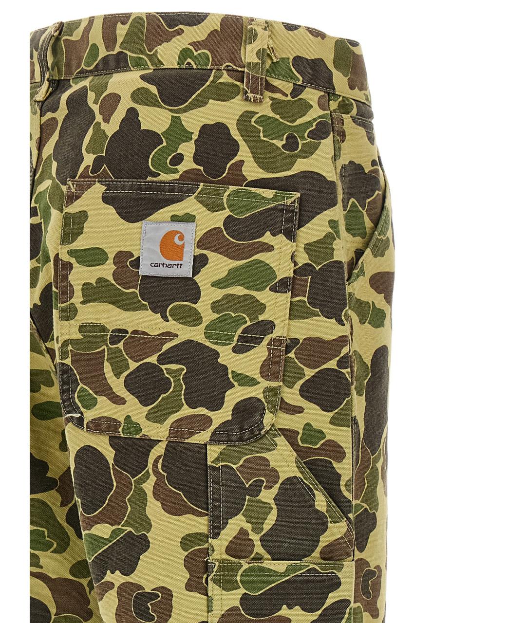 CARHARTT WIP Хаки хлопковые повседневные брюки, фото 4