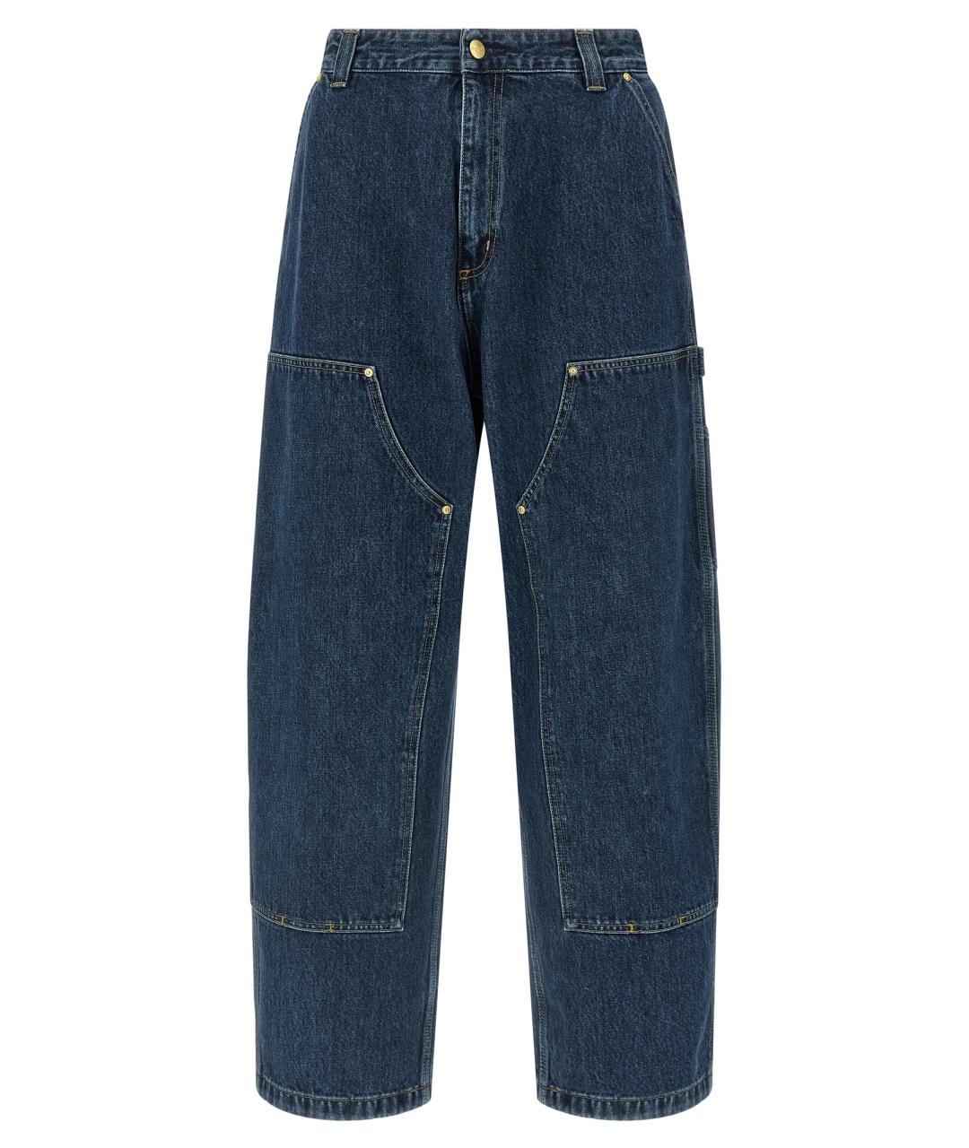 CARHARTT WIP Синие хлопковые прямые джинсы, фото 1