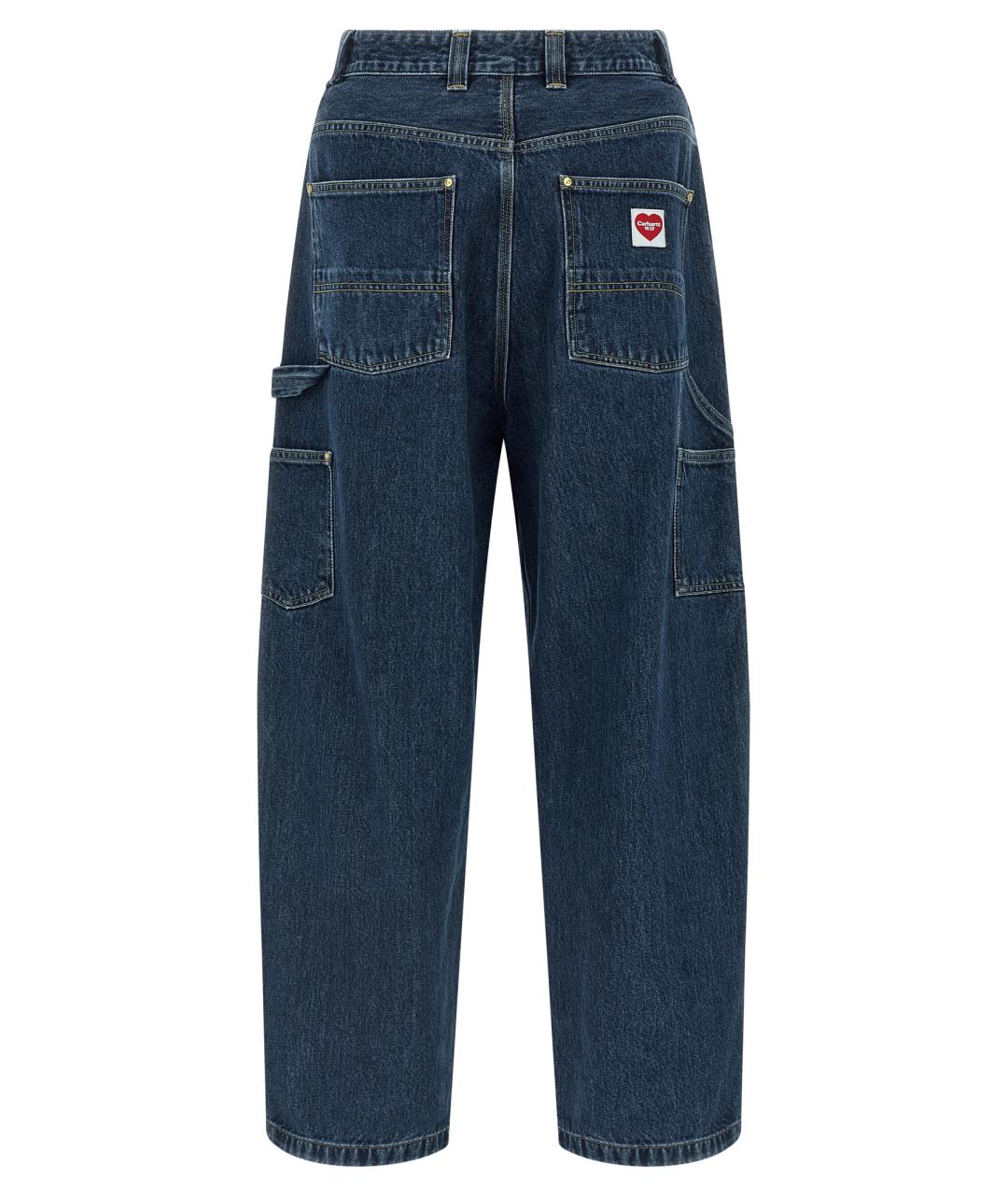 CARHARTT WIP Синие хлопковые прямые джинсы, фото 2