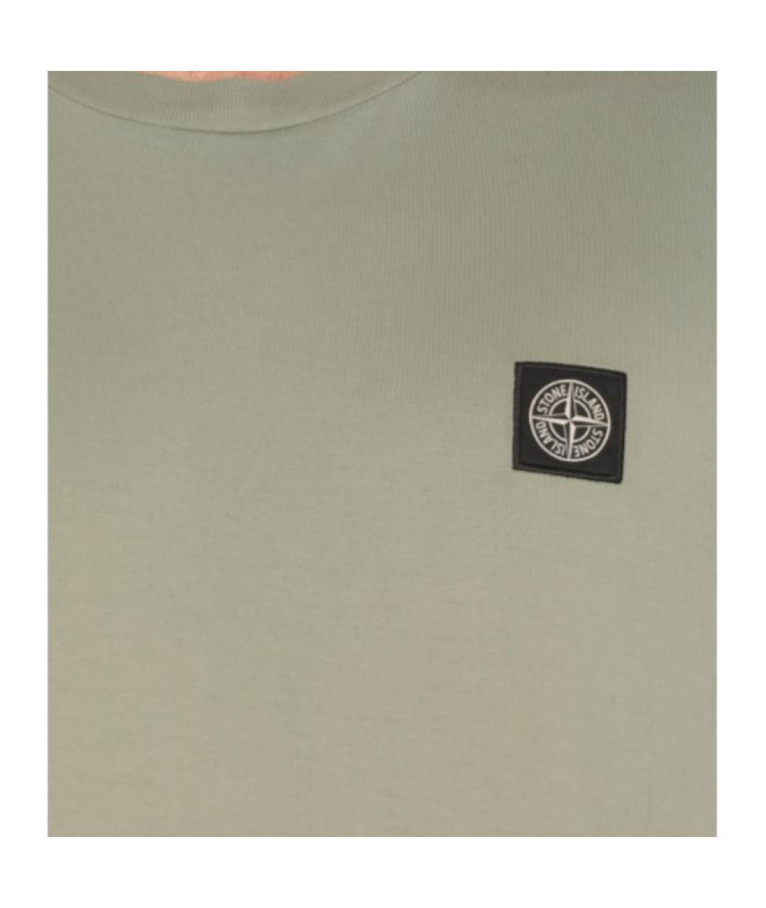 STONE ISLAND Зеленая футболка, фото 2