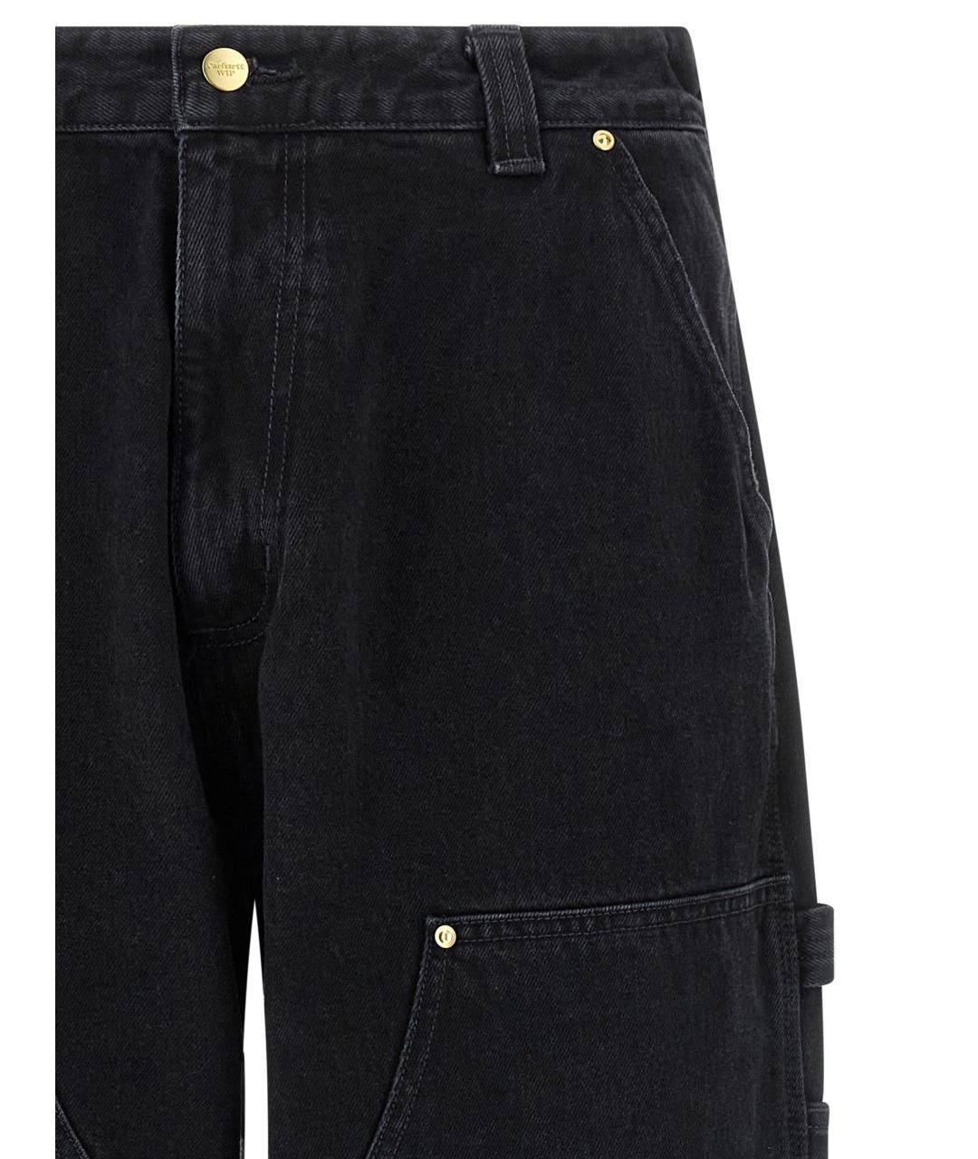 CARHARTT WIP Черные хлопковые прямые джинсы, фото 3