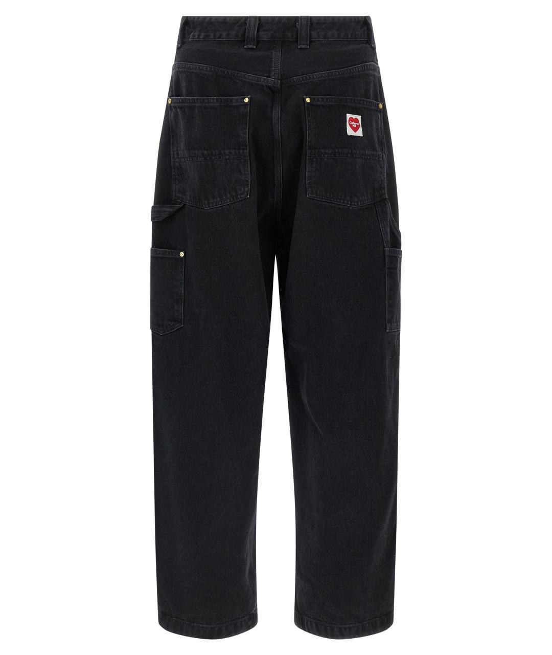 CARHARTT WIP Черные хлопковые прямые джинсы, фото 2