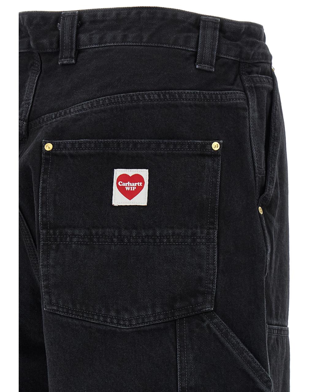 CARHARTT WIP Черные хлопковые прямые джинсы, фото 4