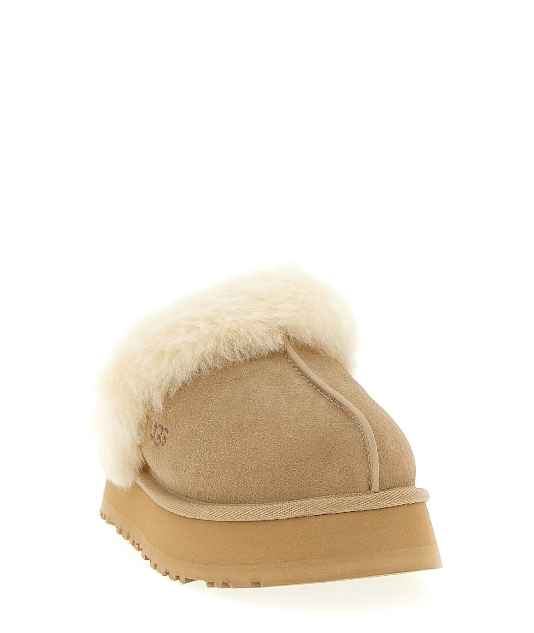 UGG AUSTRALIA Бежевые кожаные сабо, фото 2
