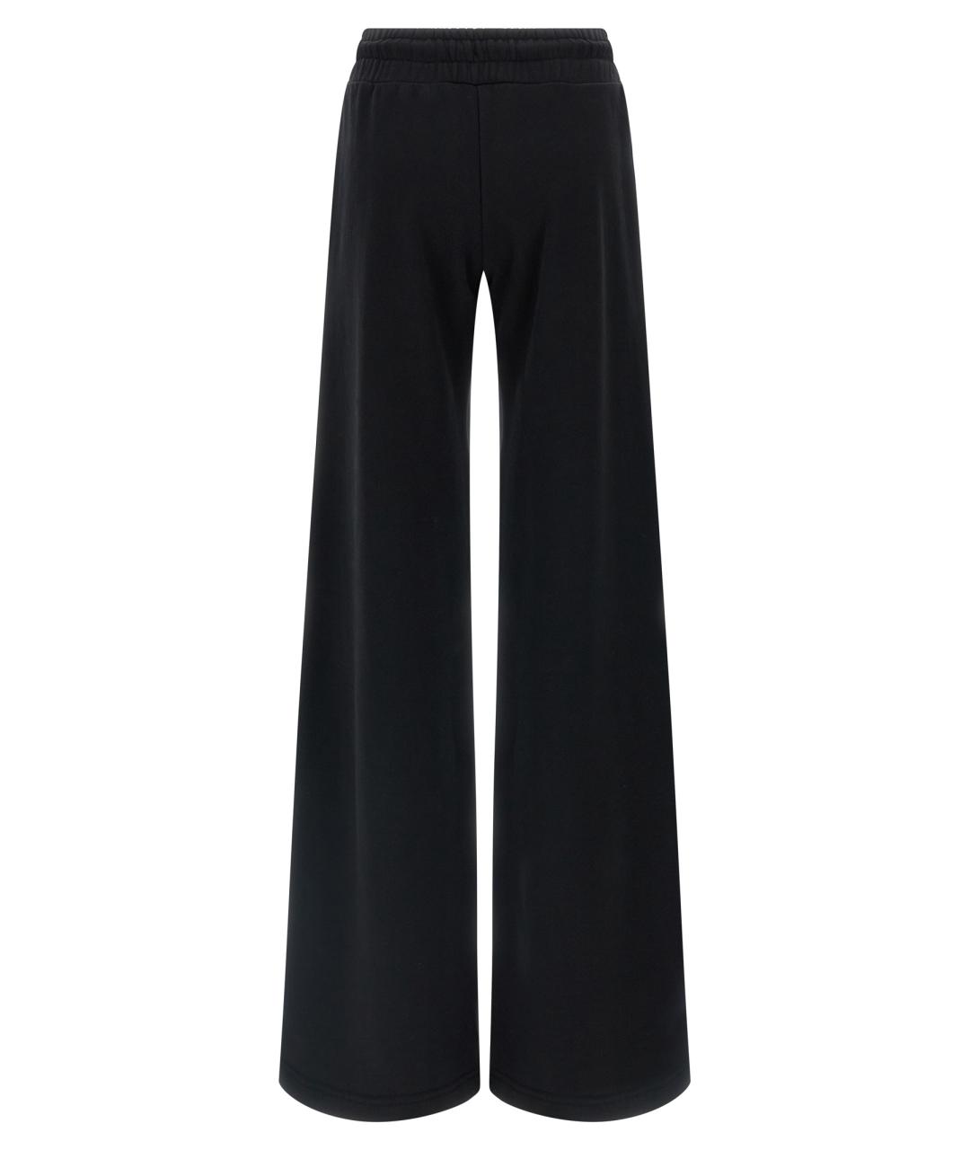 OFF-WHITE Черные хлопковые прямые брюки, фото 2