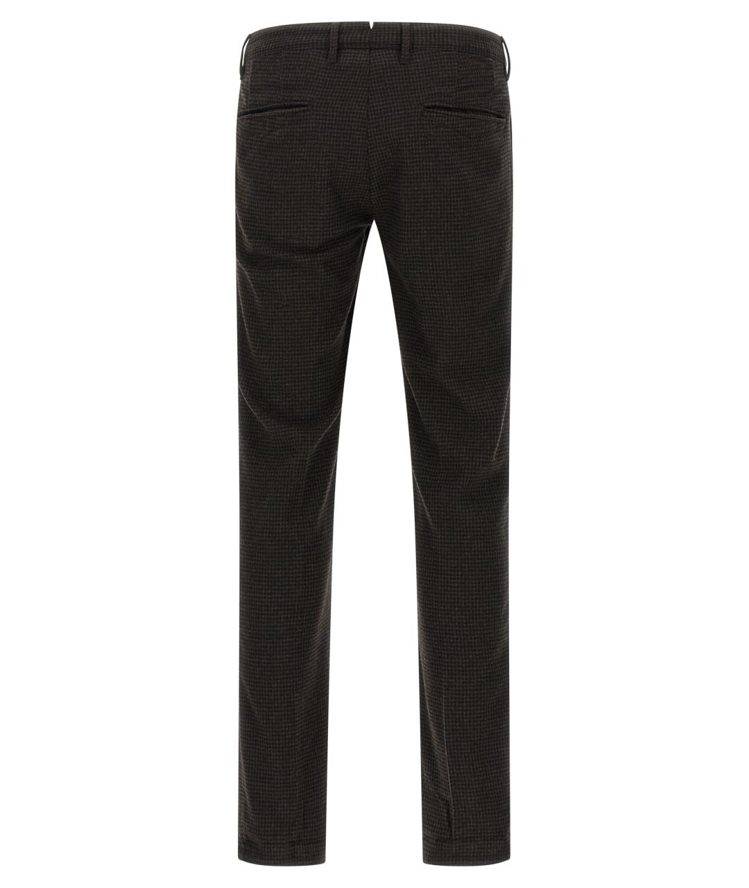 INCOTEX Коричневые шерстяные повседневные брюки, фото 2