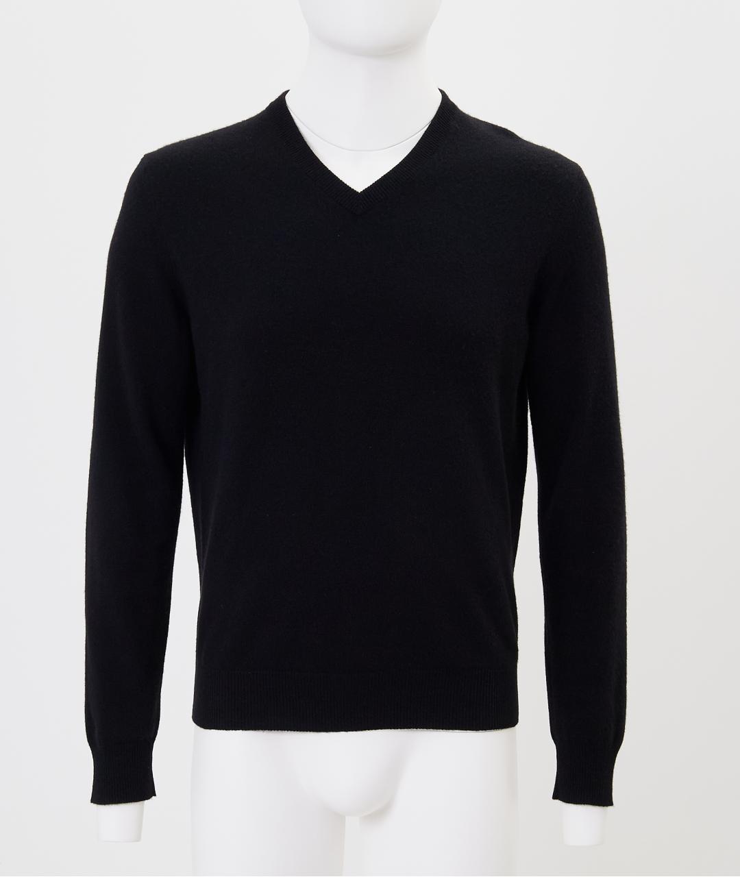 HERMES Черный кашемировый джемпер / свитер, фото 2