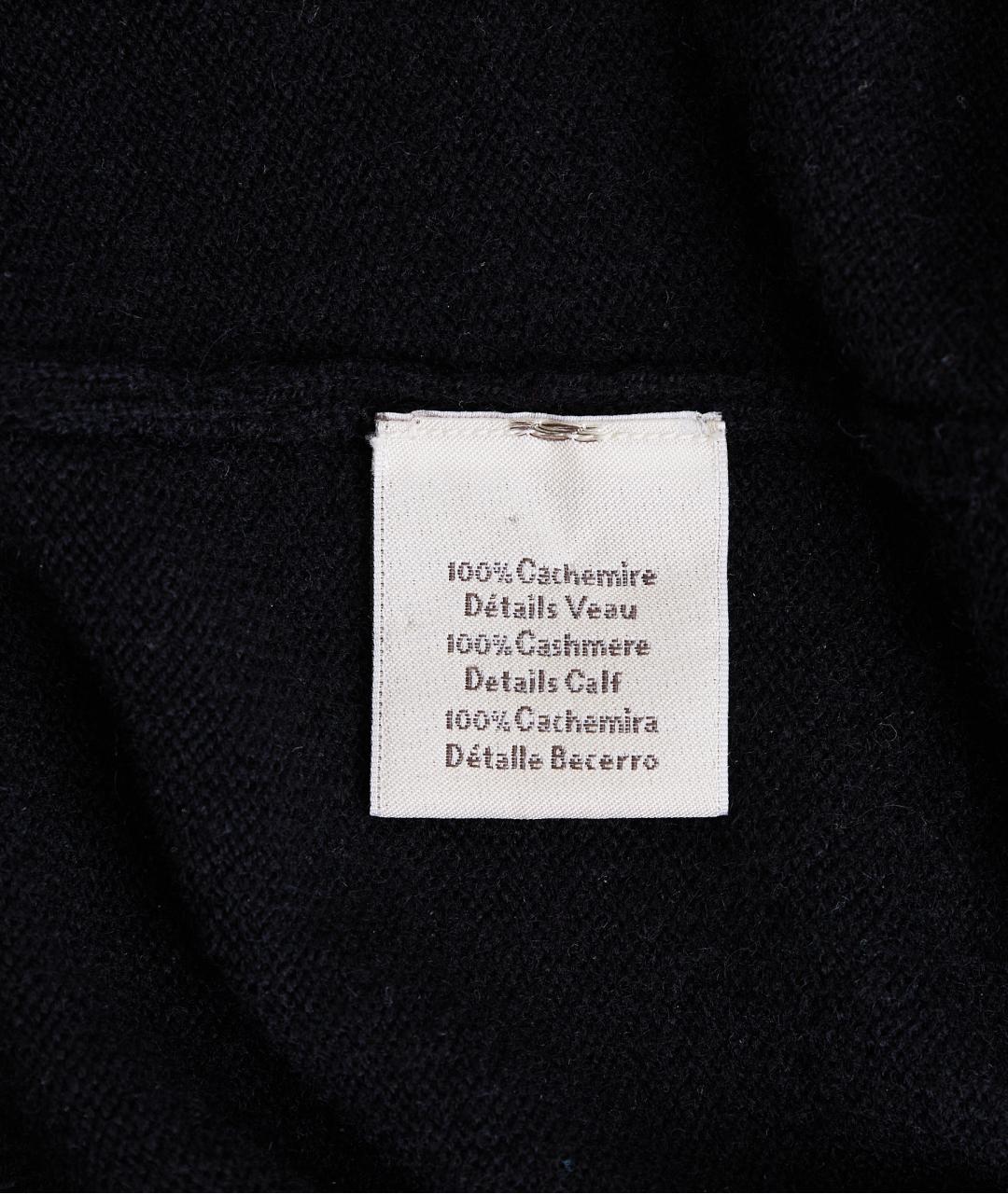 HERMES Черный кашемировый джемпер / свитер, фото 5