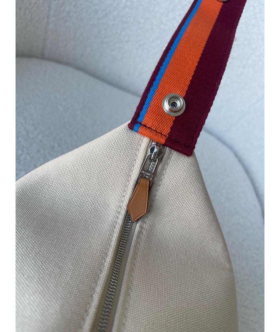 HERMES Бежевая косметичка, фото 5