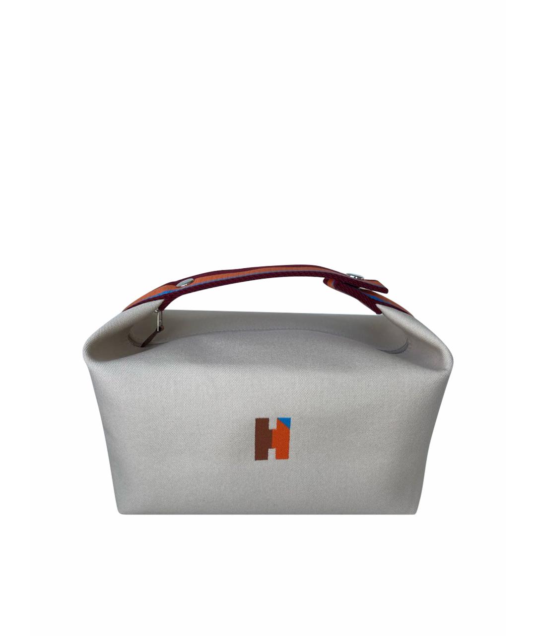 HERMES Бежевая косметичка, фото 1