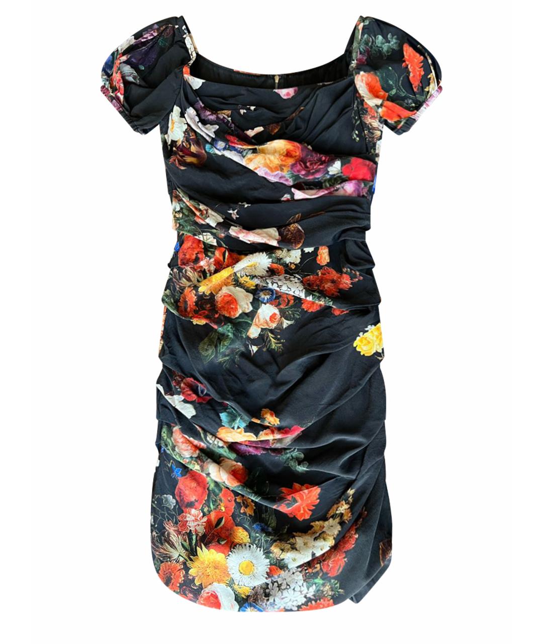 DOLCE&GABBANA Черное шелковое вечернее платье, фото 1