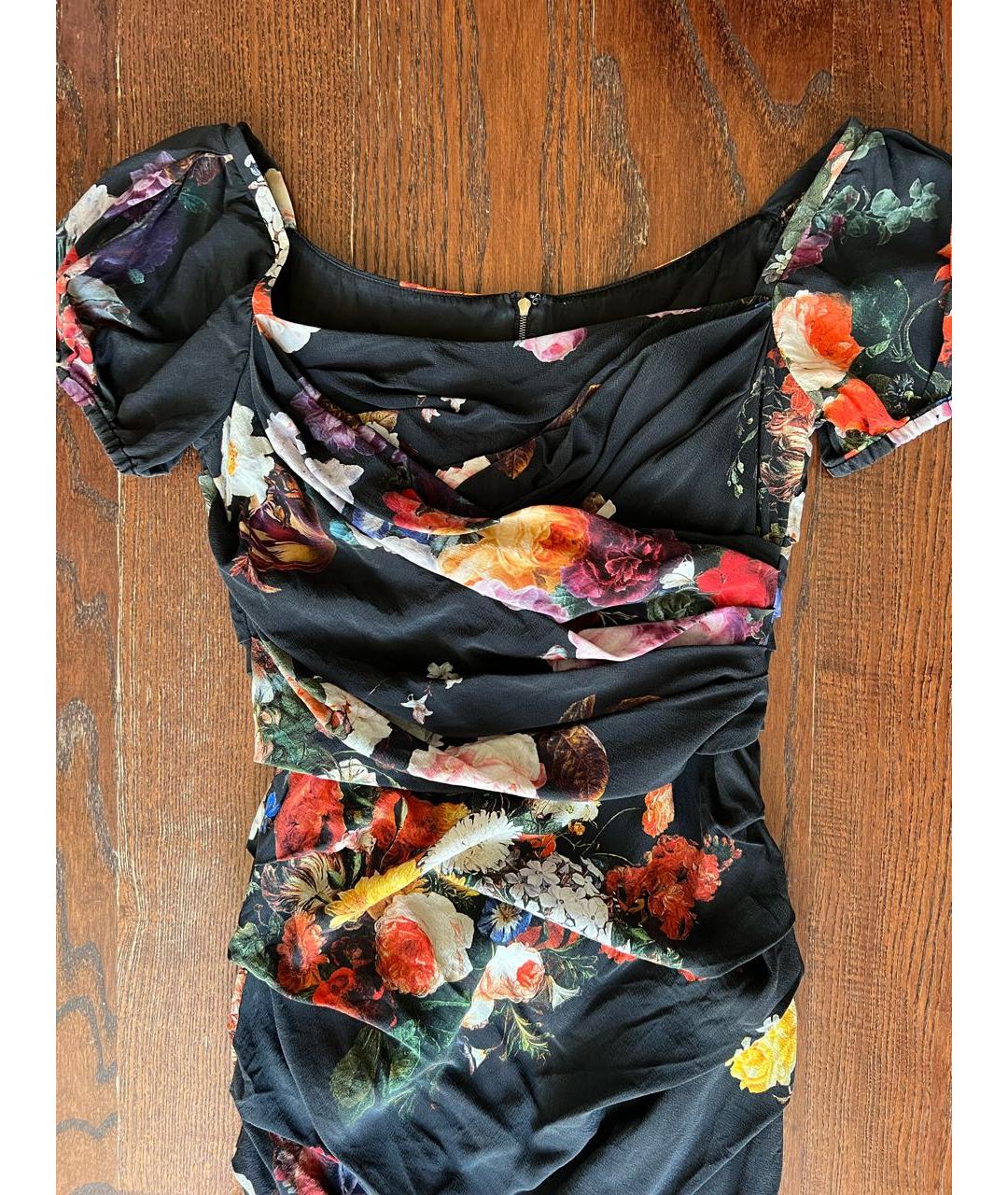 DOLCE&GABBANA Черное шелковое вечернее платье, фото 3